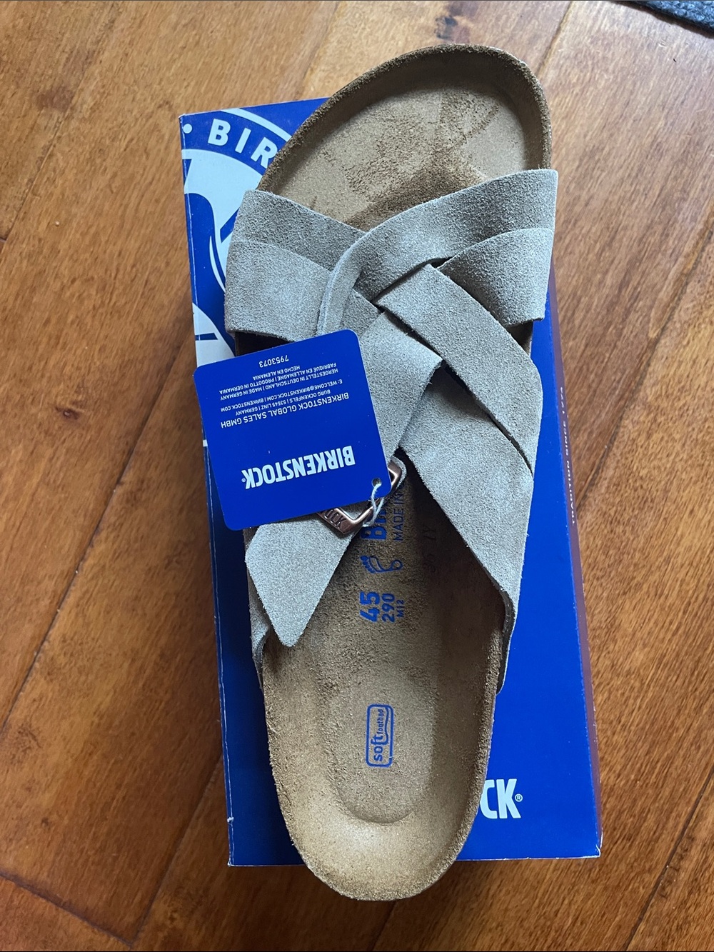Birkenstock Box with Taupe Lugano Suede Label